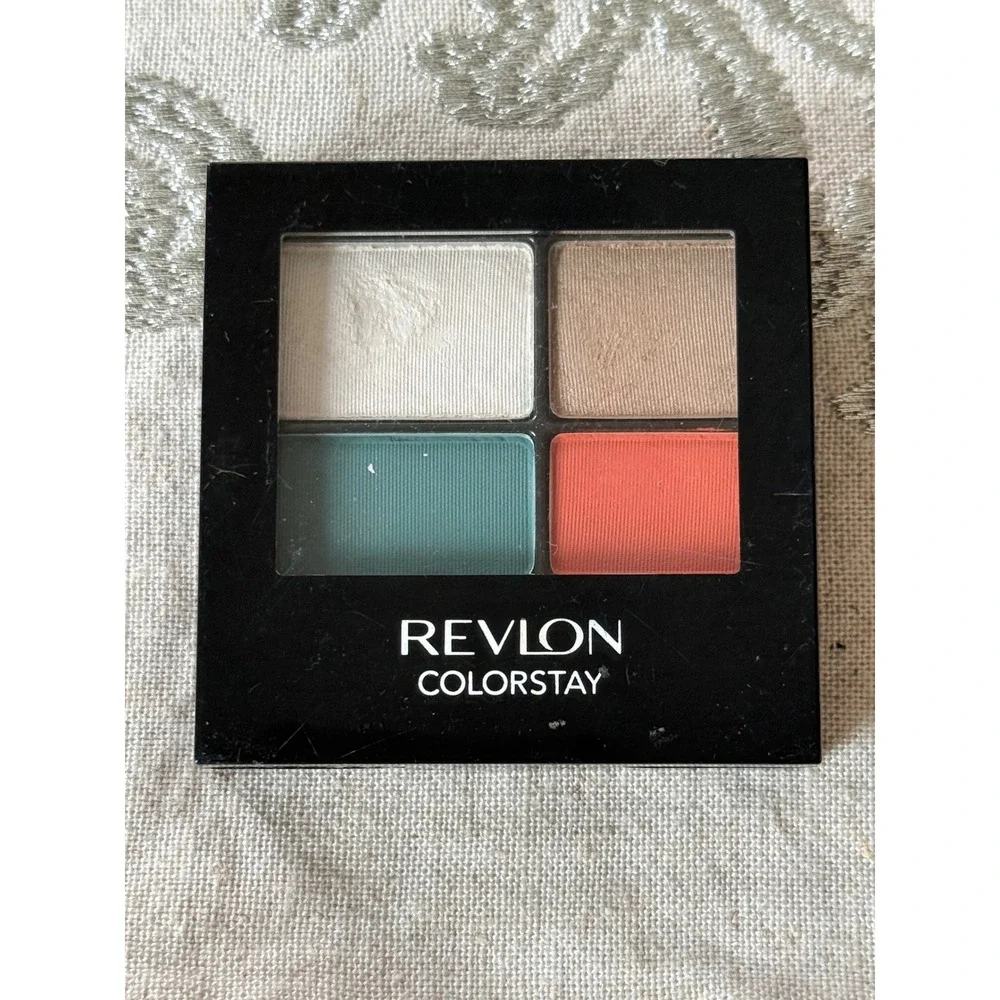 Revlon ColorStay 16hrs Eye Shadow 587 Wild Sauvage Discontinued Teal Coral Quad‎